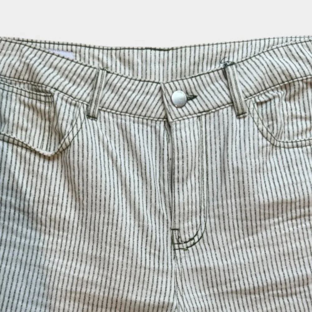 Zara Pinstriped Matching vest and jean set - size L